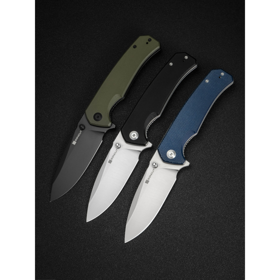 Нож складной туристический Sencut Skarnax, (9.6 см) 9Cr18MoV / G10 черный