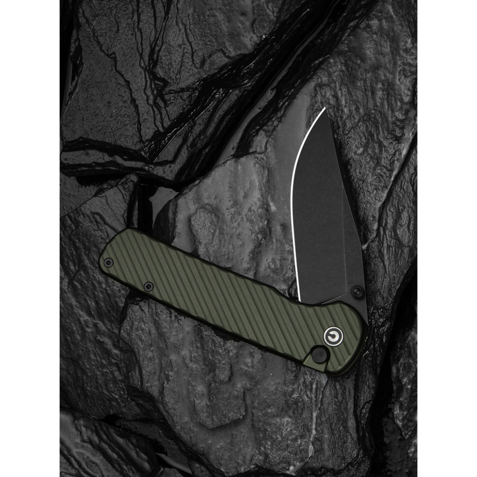 Нож складной туристический Civivi Iron Tide (8.2 см) 14C28N / Aluminum зеленый