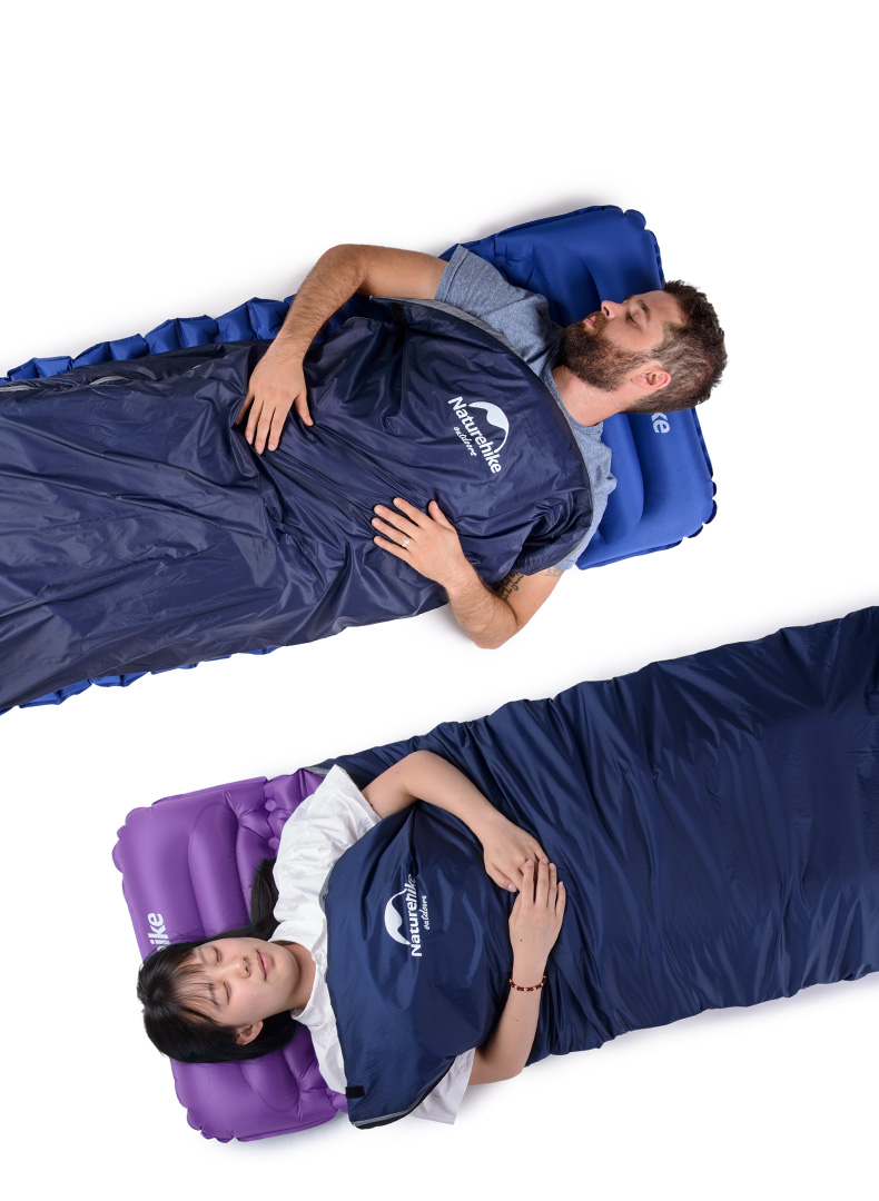 Спальник надлегкий Naturehike Ultra light LW 180 NH15S003-D, (20°C), p-p M, правий, блакитний