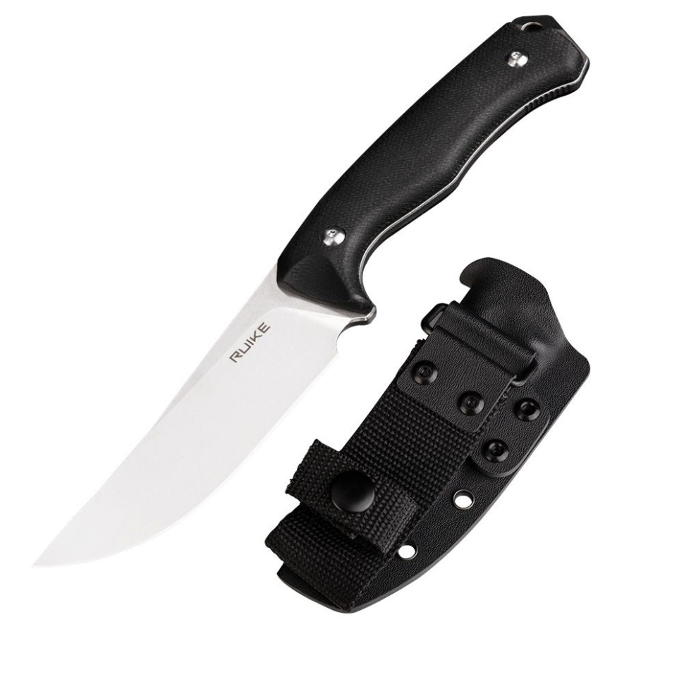Нож охотничий с фиксированным клинком  Ruike F186-MB, (11.8 см) D2 / Micarta черный