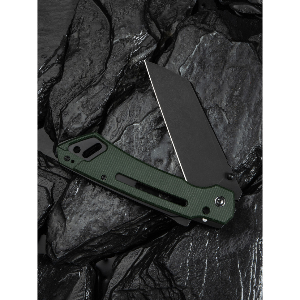 Ніж складаний тактичний Civivi Buster FG, (10.7 см) Nitro-V / Micarta темно-зелений, фото 12