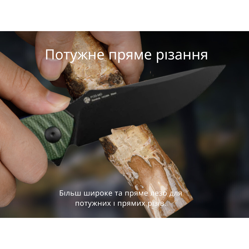 Нож складной туристический Ruike P123-MG, (9.2 см) 14C28N / мікарта темно-зелений