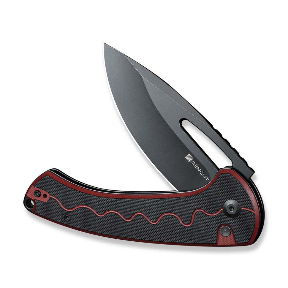 Нож складной туристический Sencut Squiggy, (9.9 см) 9Cr18MoV / G10 червоно-чорний