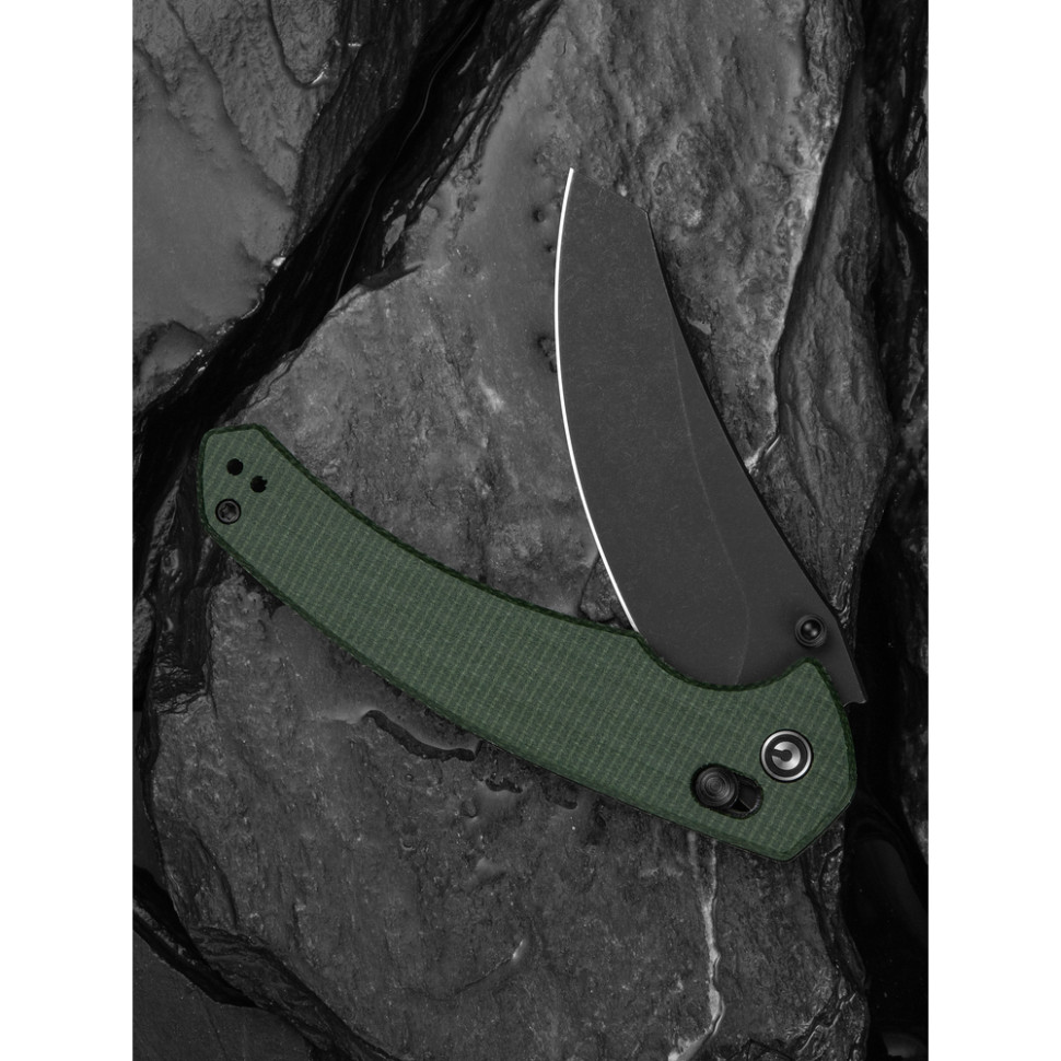 Ніж складаний туристичний Civivi Sixgill, (8.7 см) Nitro-V / Micarta темно-зелений, фото 12