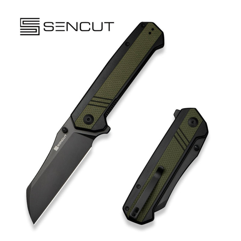 Нож складной туристический Sencut Draxor, (9.4 см) 9Cr18MoV / G10 темно-зеленый