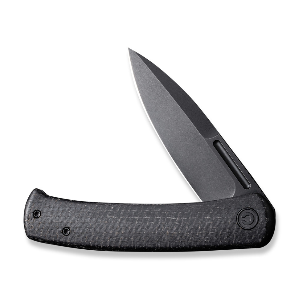 Ніж складаний туристичний Civivi Caetus Flipper, (8.8 см) Damascus / Carbon Fiber