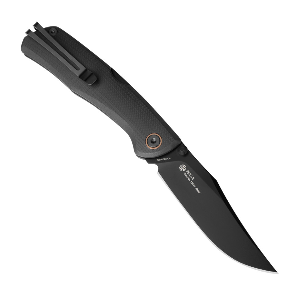 Ніж складаний туристичний Ruike P882-B, (8.5 см) 12С27 /  G10 чорний, фото 2