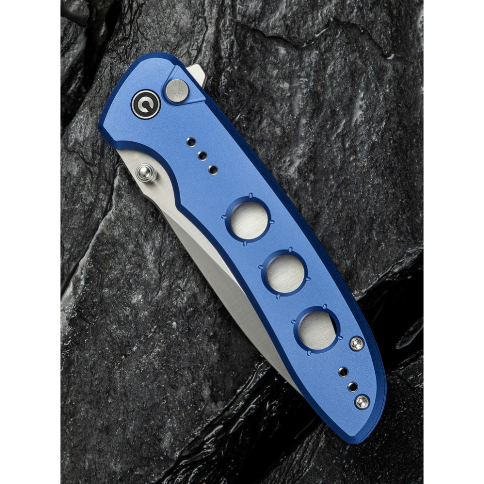 Ніж складаний туристичний Civivi Hyperpulse, (8.9 см) 14C28N / Aluminum синій
