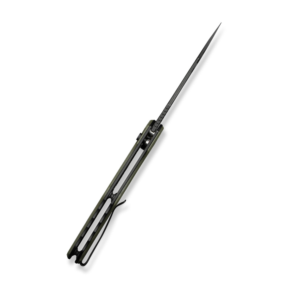Ніж складаний туристичний Civivi Biophase, (8.9 см) Nitro-V / Aluminum & G10 чорно-зелений, фото 7