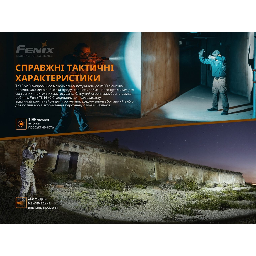 Ліхтар ручний Fenix TK16 V2.0, зелений, фото 5