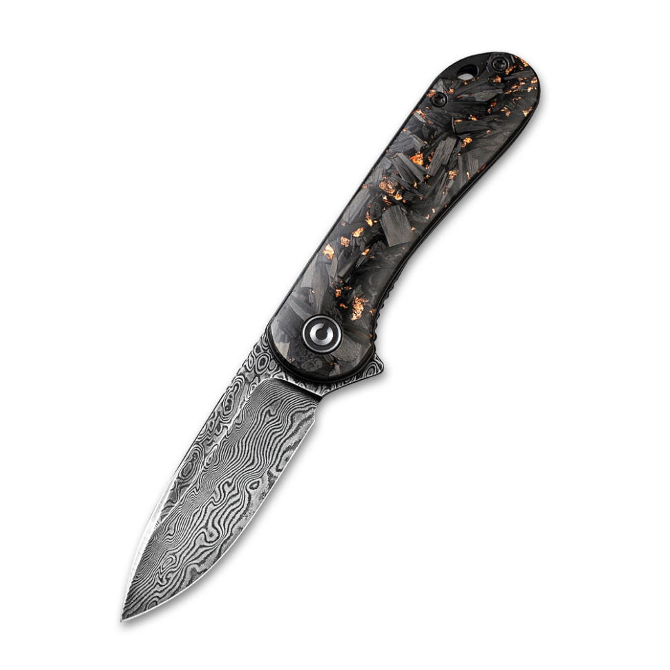 Ніж складаний кишеньковий Civivi Elementum, Damascus / Carbon Fiber чорний