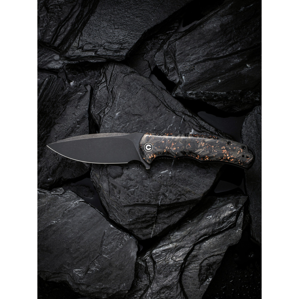 Нож складной туристический Civivi Praxis, (9.5 см) 9Cr18MoV / Carbon Fiber & Resin