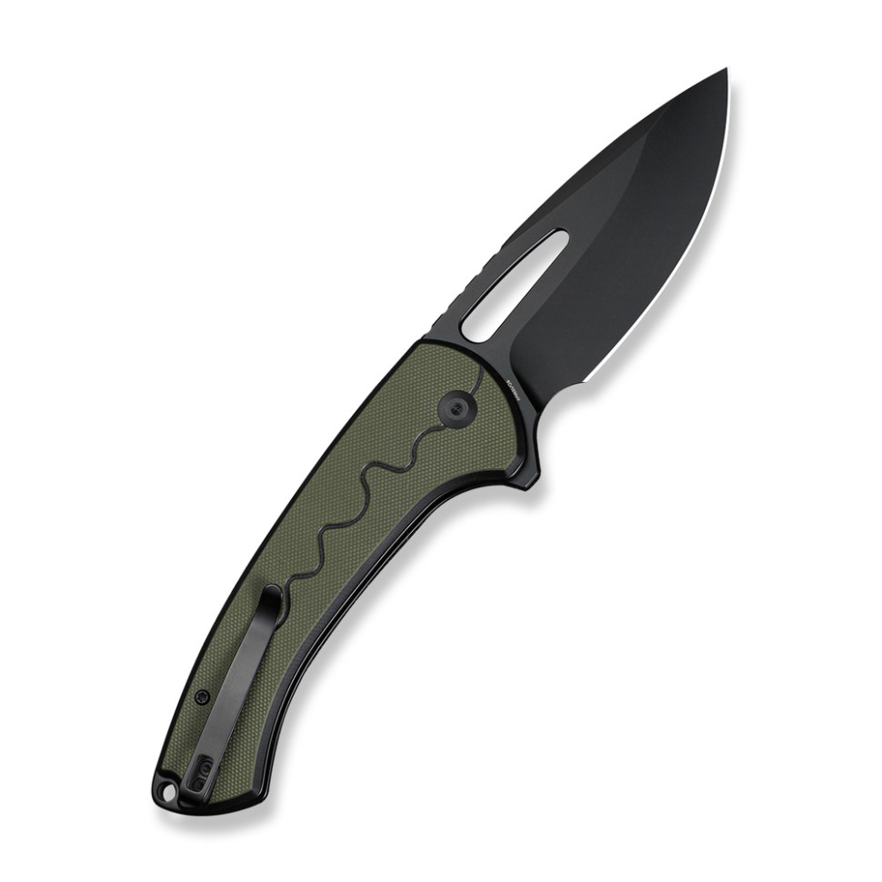 Нож складной туристический Sencut Squiggy, (9.9 см) 9Cr18MoV / G10 чорно-зелений