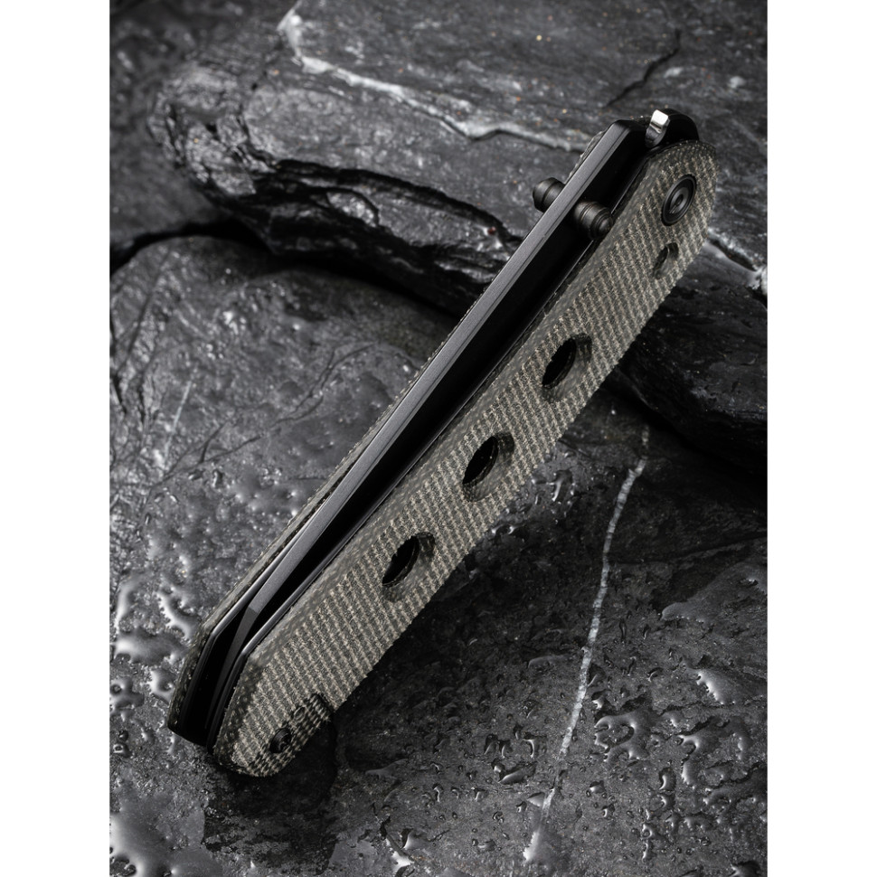 Нож складной туристический Civivi Vision FG, (8.9 см) Nitro-V / Micarta темно-серый