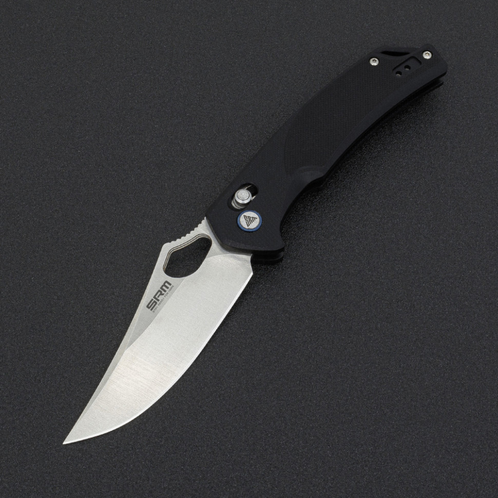 Ніж складаний туристичний SRM Retriever 9202 (9 см) D2 / G10 чорний, фото 8