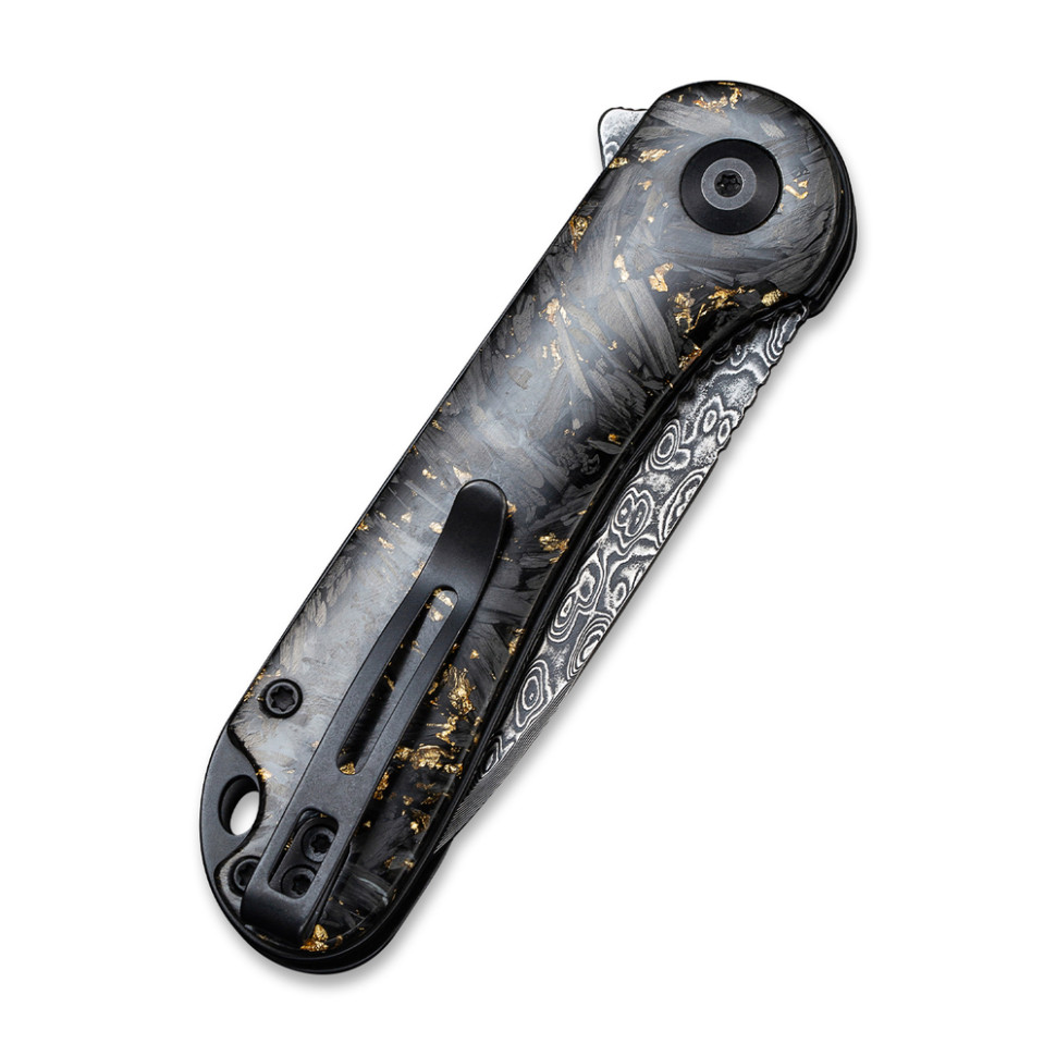 Нож складной карманный Civivi Elementum, (7.5 см) Damascus / Carbon Fiber серый
