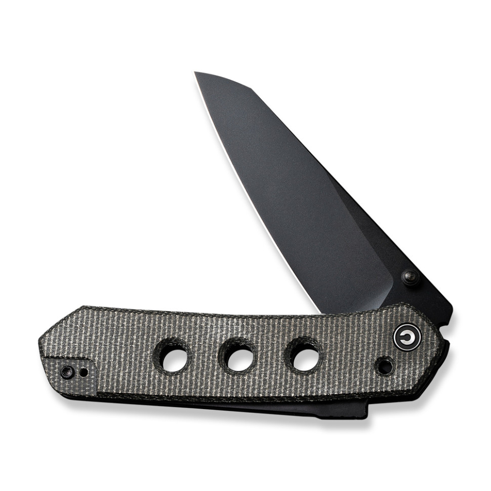 Нож складной туристический Civivi Vision FG, (8.9 см) Nitro-V / Micarta темно-серый