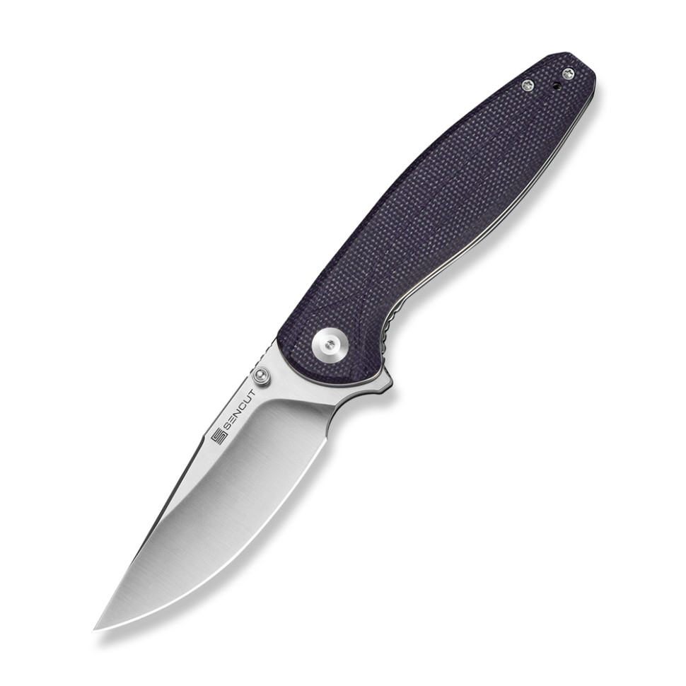 Ніж складаний туристичний Sencut Vyrce (8.9 см) D2 / Canvas Micarta фіолетовий