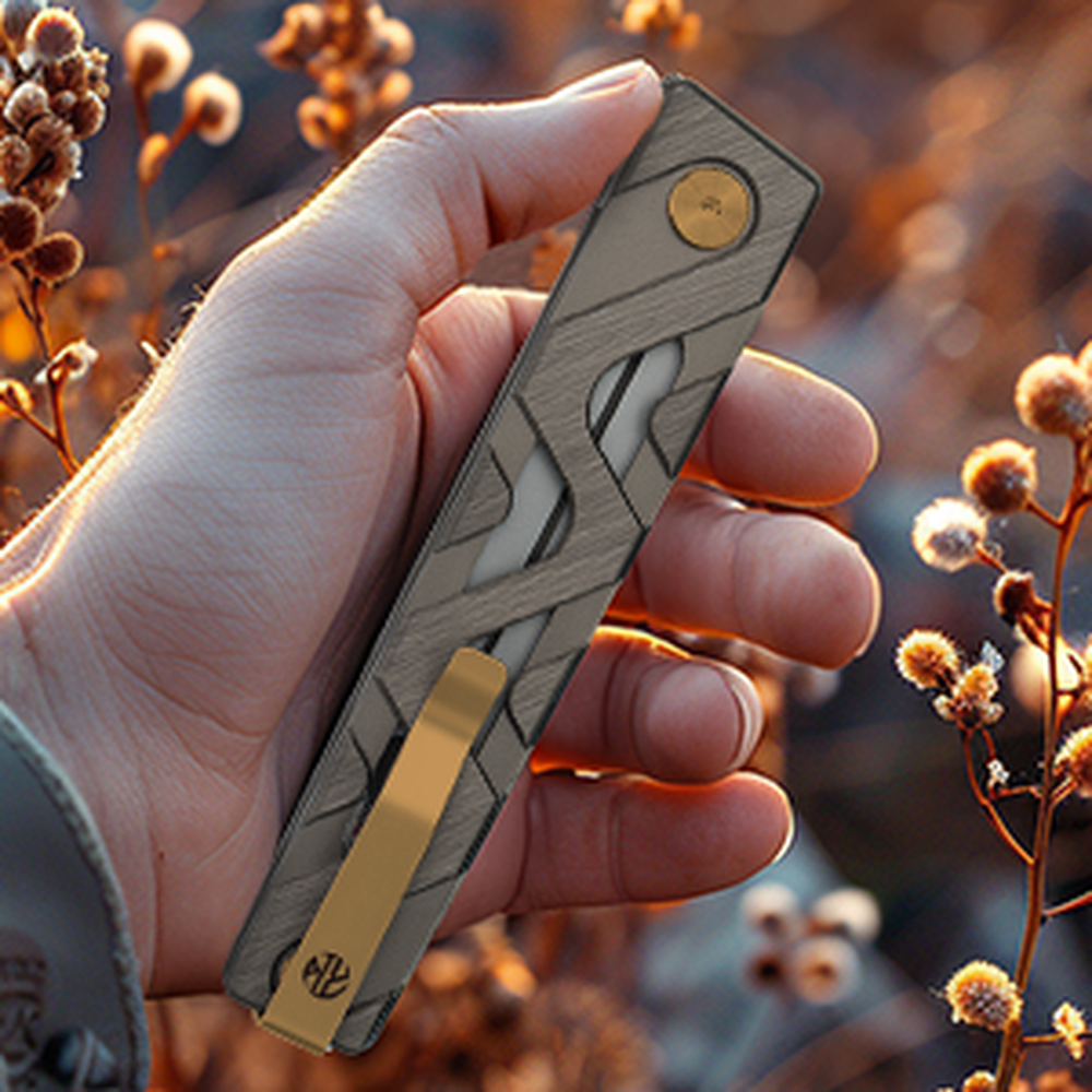 Ніж складаний туристичний Ruike P878-AG, (8.7 см) 14C28N / 6063Aluminum зелений, фото 12