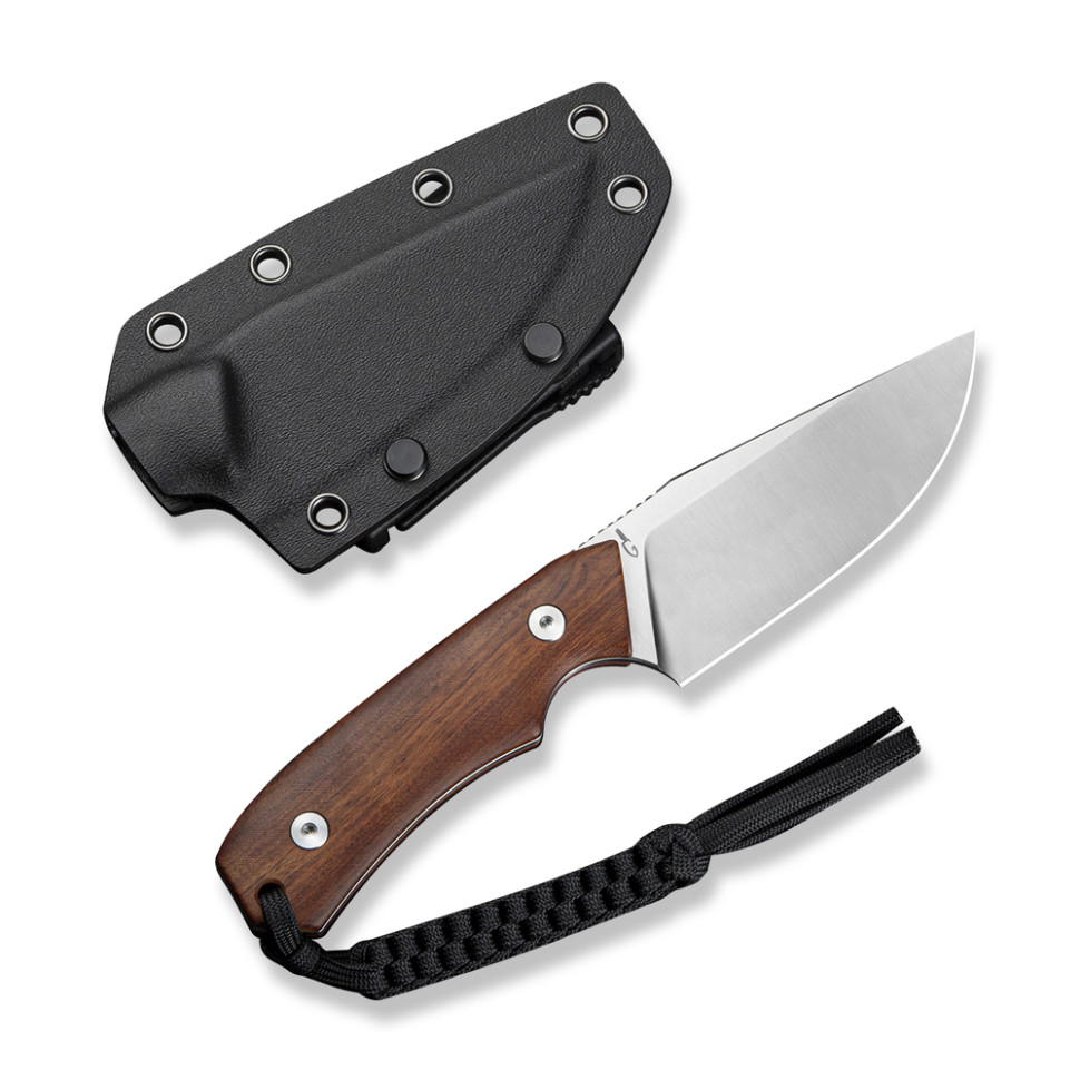 Нож тактический с фиксированным клинком Civivi Gander, (9.2 см) 14C28N / Guibourtia Wood
