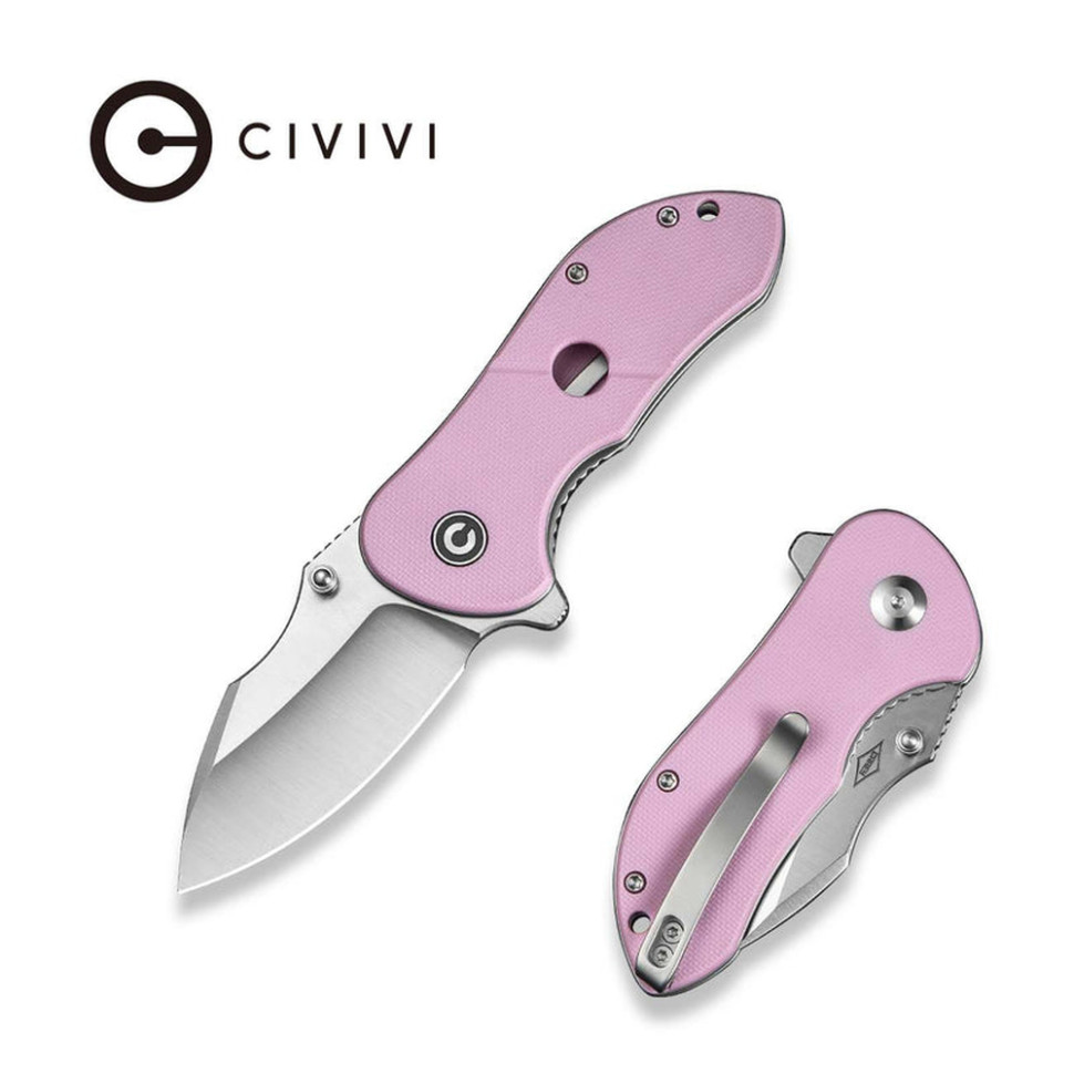 Нож складной карманный Civivi Gordo, (6.4 см) D2 / G10 розовый