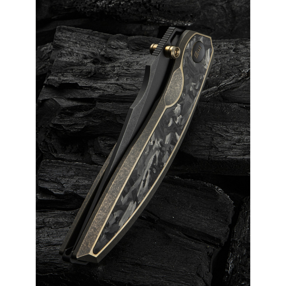 Ніж складаний мисливський Weknife Quinseris, (10,1 см) Bohler M390 / Titanium бронзовий