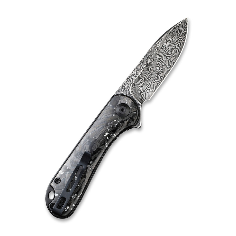 Ніж складаний кишеньковий Civivi Elementum, (7.5 см) Damascus / Carbon Fiber