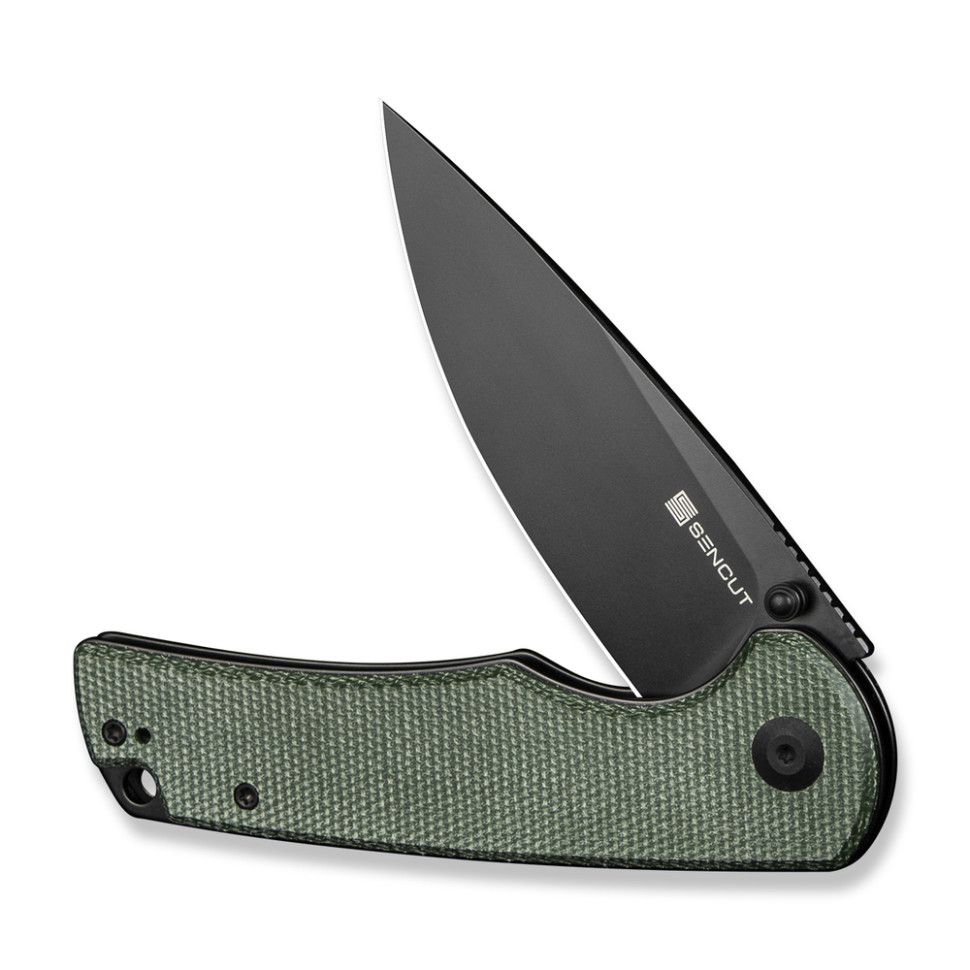 Нож складной туристический Sencut Praktisk, (9.1 см) 9Cr18MoV / Micarta темно-зеленый