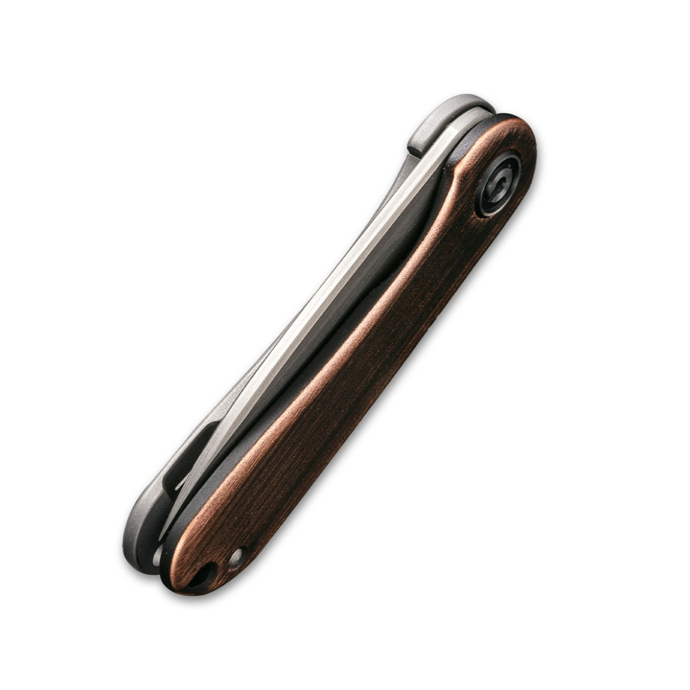 Нож складной карманный Civivi Mini Elementum Flipper, (4.7 см) 14C28N / Copper коричневый