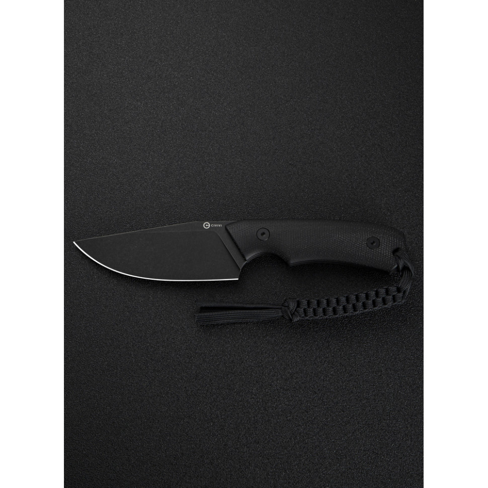 Ніж фіксований тактичний Civivi Gander, (9.2 см) 14C28N / Micarta чорний