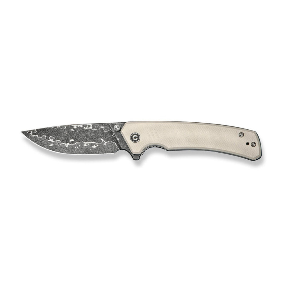 Нож складной туристический Civivi Merit, (8.3 см) Damascus / G10 серый