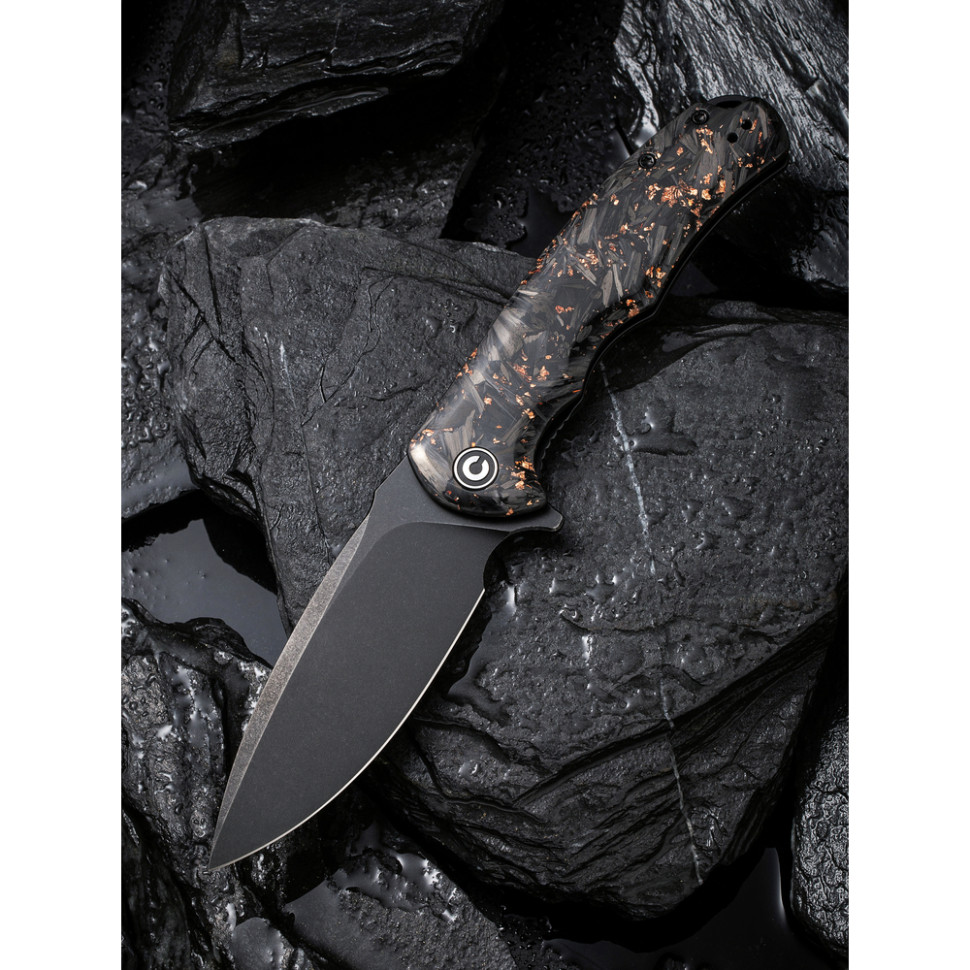 Нож складной туристический Civivi Praxis, (9.5 см) 9Cr18MoV / Carbon Fiber & Resin