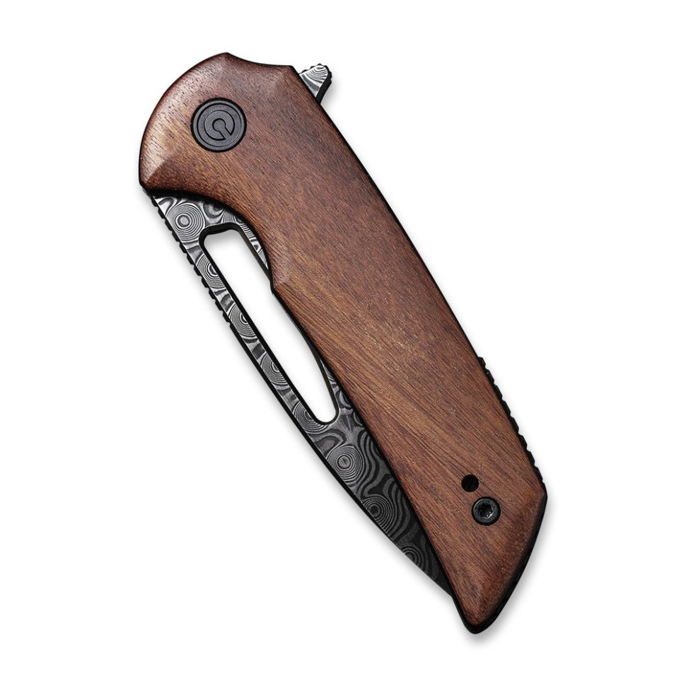 Нож складной карманный Civivi Odium, (6.7 см) Damascus / Guibourtia Wood