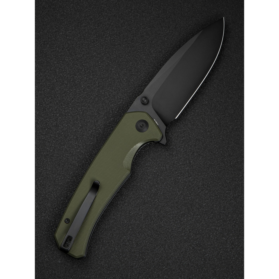 Нож складной туристический Sencut Skarnax, (9.6 см) 9Cr18MoV / G10 темно-зеленый