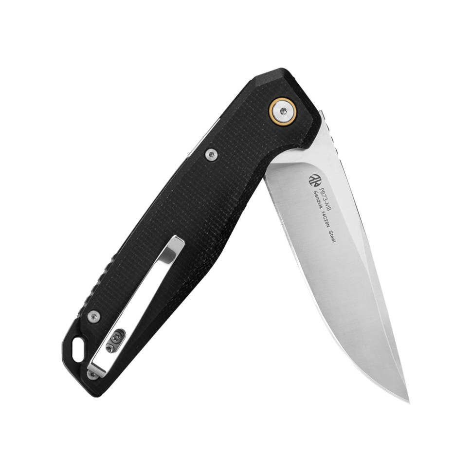Нож складной туристический Ruike P873-MB, (8.8 см)14C28N / G10 черный