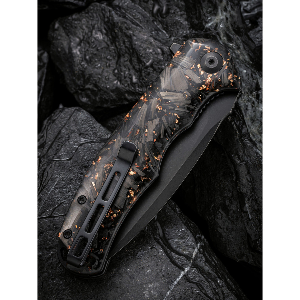 Нож складной туристический Civivi Praxis, (9.5 см) 9Cr18MoV / Carbon Fiber & Resin