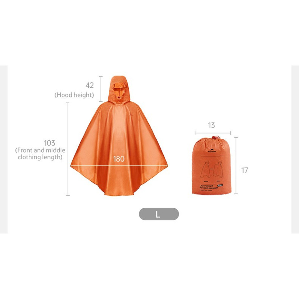 Плащ-дощовик Naturehike CNK2550FS010, розмір L, оливковий