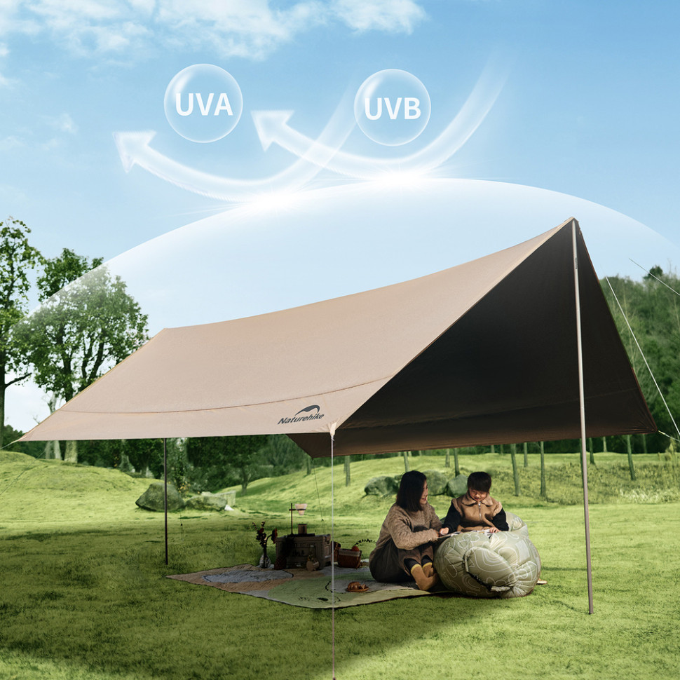 Тент универсальный Naturehike CNK2350WS015, розмір S, бежевий
