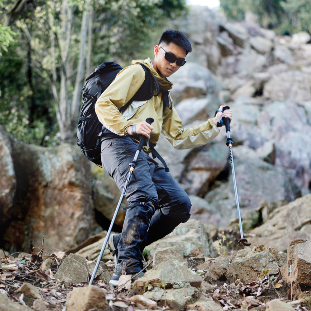 Трекінгові палиці 2шт. Naturehike CNK2450DS013, 115-135 см, чорні