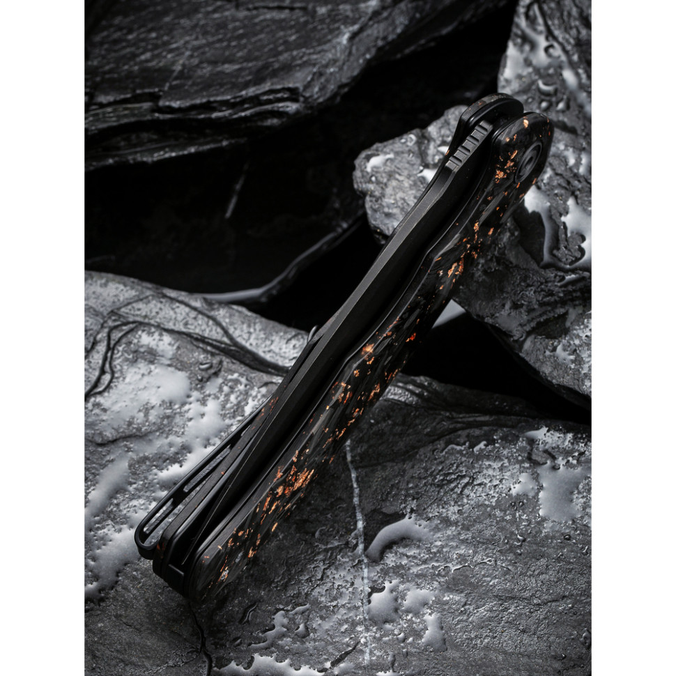 Нож складной туристический Civivi Praxis, (9.5 см) 9Cr18MoV / Carbon Fiber & Resin