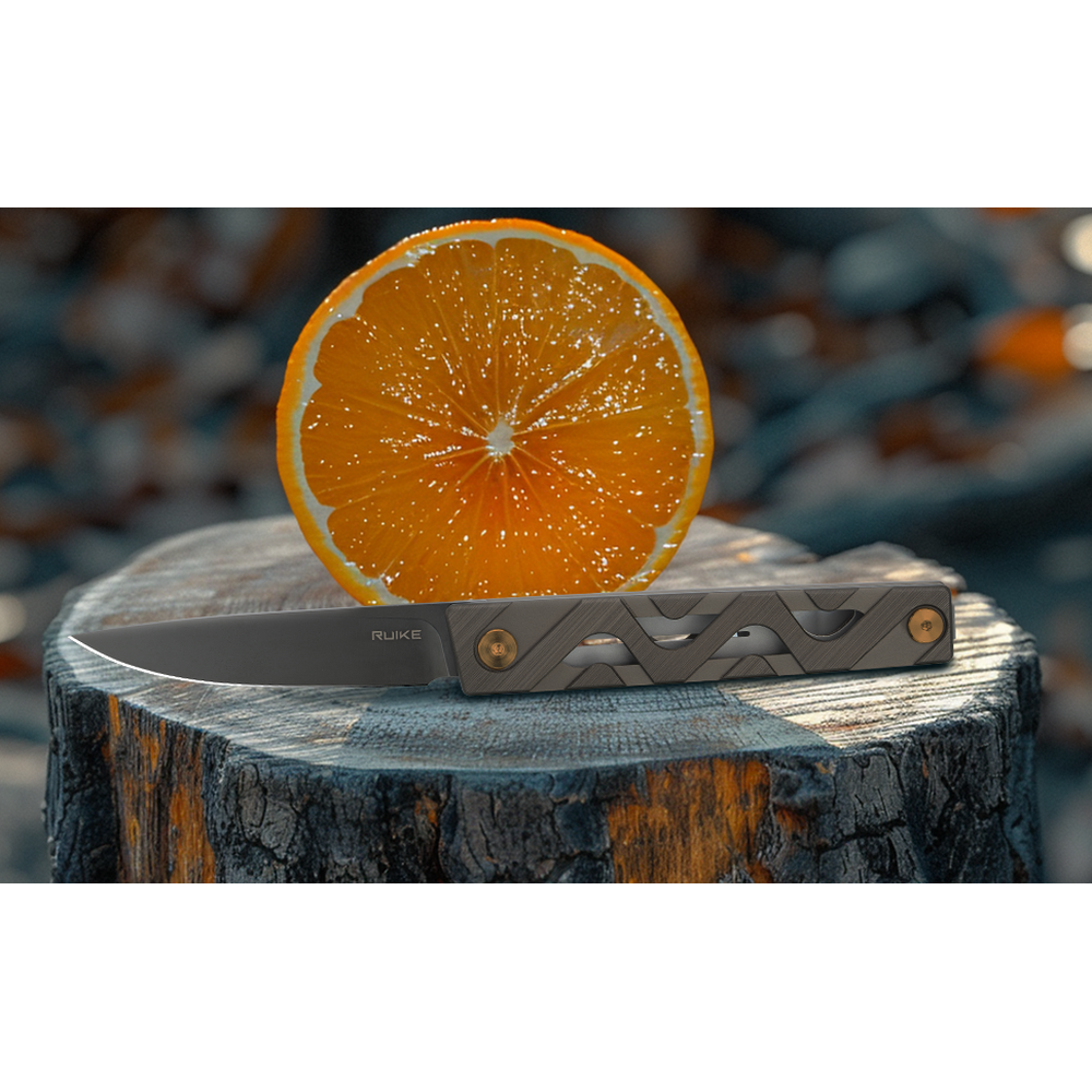 Ніж складаний туристичний Ruike P878-AG, (8.7 см) 14C28N / 6063Aluminum зелений, фото 16