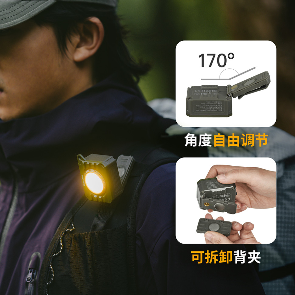 Ліхтар наключний Naturehike CNK2450ZM014, оливковий