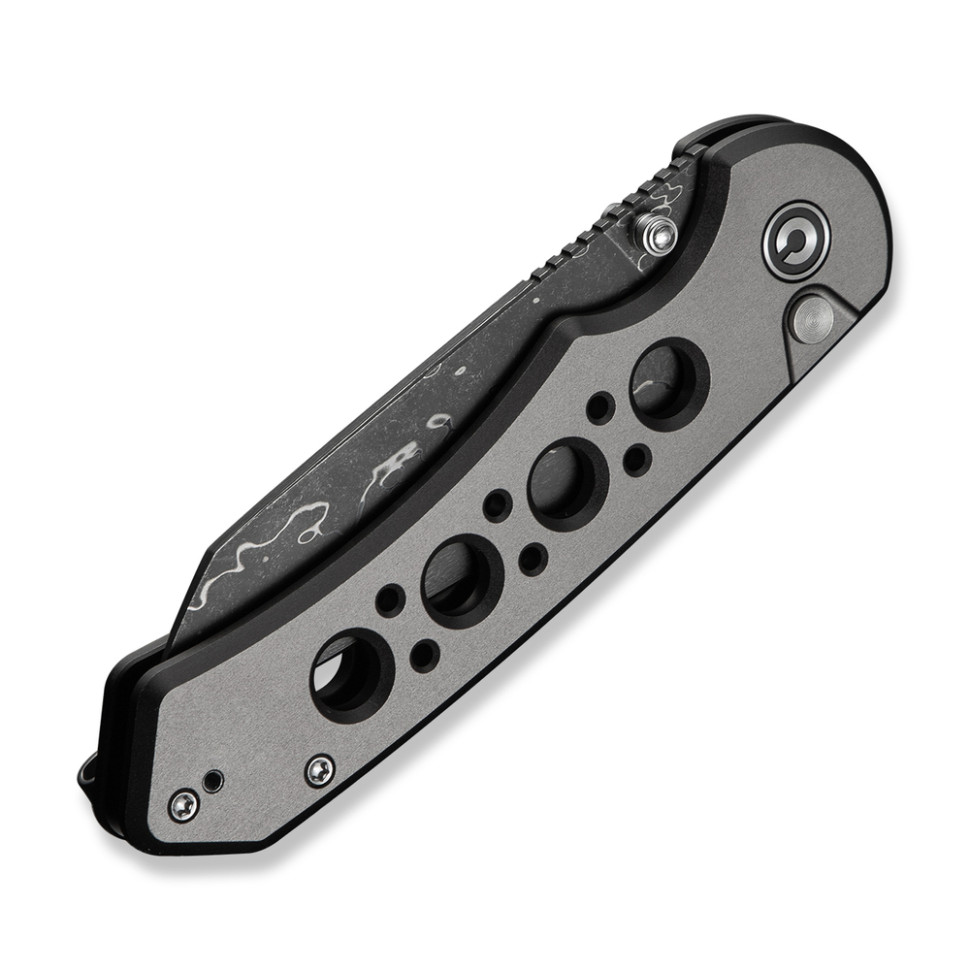 Ніж складаний туристичний Civivi Pragma Prime, (8.9 см) Damascus / Aluminum сірий, фото 6