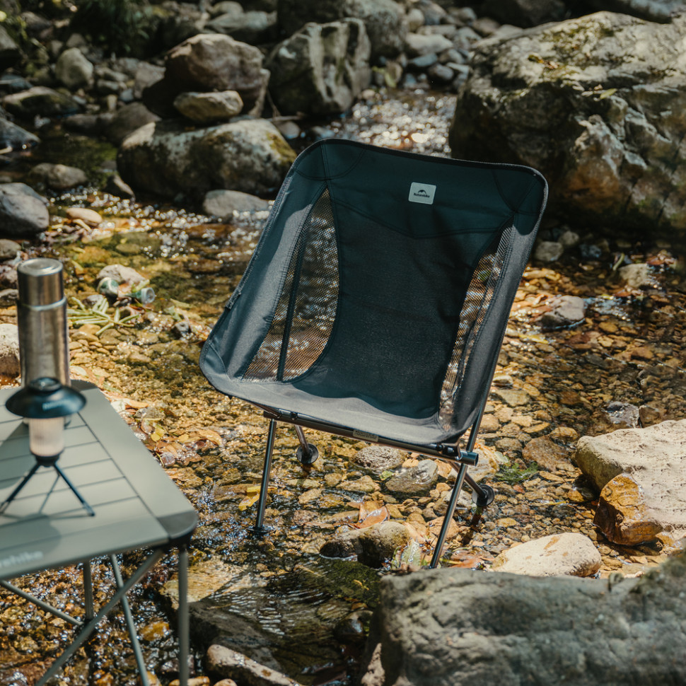 Стул складной ультралегкий Naturehike Stellaluna L04 CNK2450JJ015, размер М, алюминий, серый