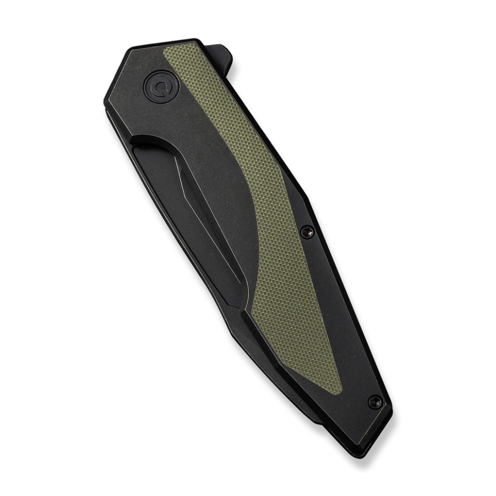Ніж складаний туристичний Civivi Hypersonic, (9.4 см) 14C28N / Steel & G10 чорно-зелений