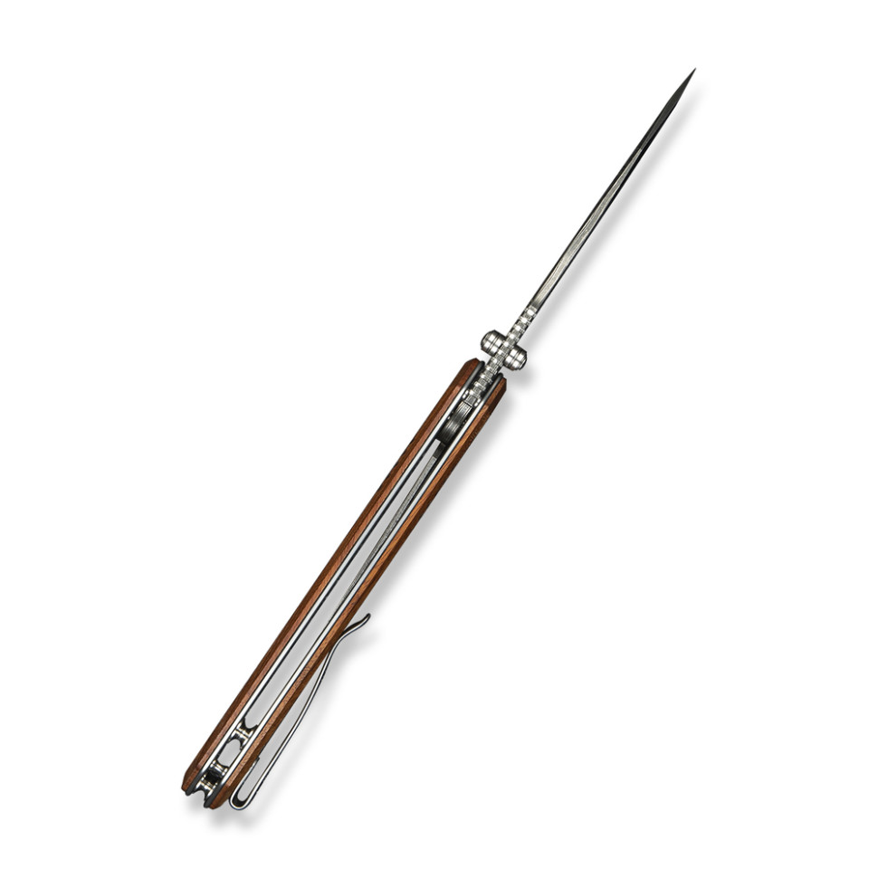 Нож складной туристический Civivi Placoid, (9.3 см) Damascus / Guibourtia Wood