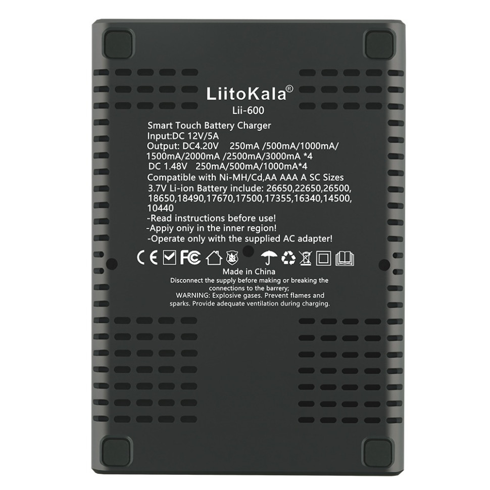 Універсальний зарядний пристрій LiitoKala Lii-600 EU для акумуляторів, фото 3
