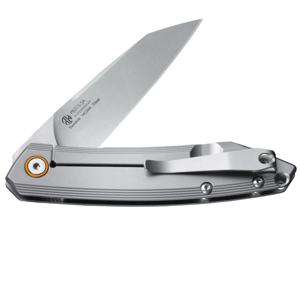 Ніж складаний туристичний Ruike P831S-SA, (8.5 см) 14C28N / 3cr14n сірий