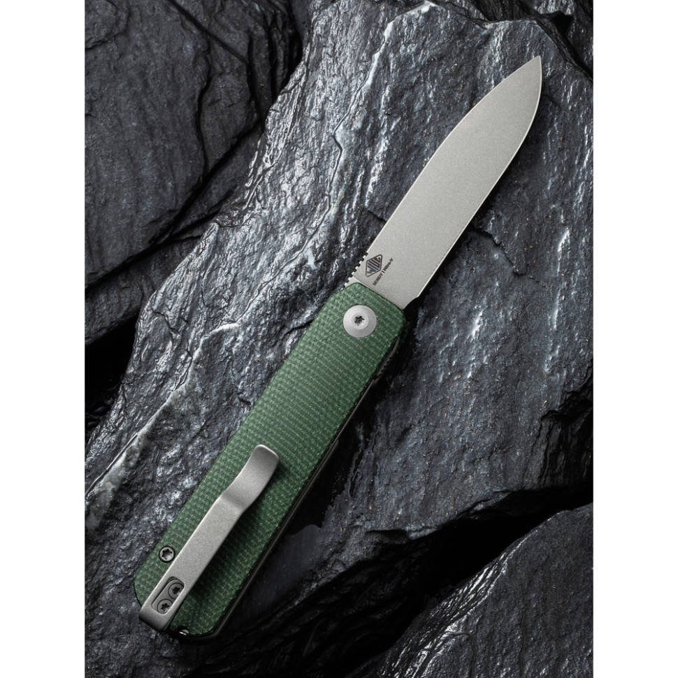 Ніж складаний кишеньковий Civivi Sendy, (7.2 см) Nitro-V / Micarta темно-зелений