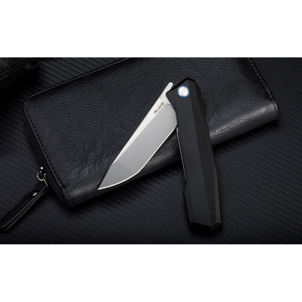 Ніж складаний туристичний Ruike P166-AB, (9.2 см) 14C28N / Aluminum чорний, фото 9